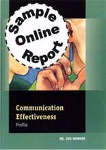 Picture of Communication Effectiveness Profile - Online Sample Report