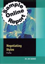 Picture of Negotiating Styles Profile Sample Online Report