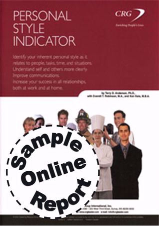 Picture of Personal Style Indicator - Online Sample Report