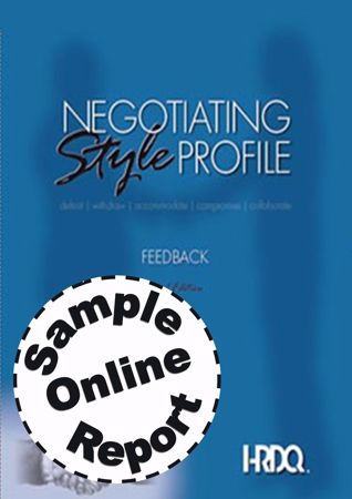 Picture of Negotiating Style Profile-Feedback-Online Sample Report