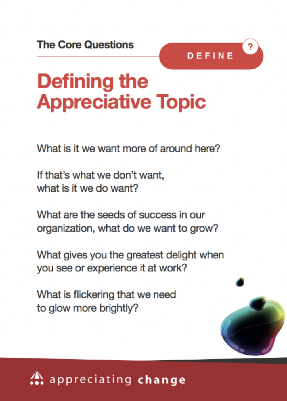 Appreciative Inquiry Cards: Action Cards to Support Appreciative ...