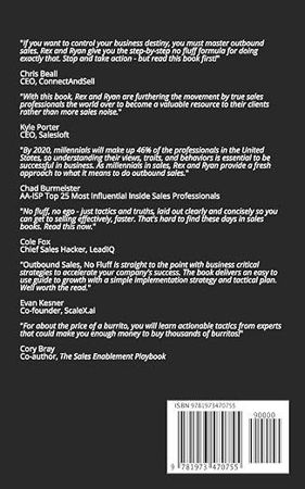 Outbound Sales, No Fluff | Cold Calling & Prospecting Sales Book back cover