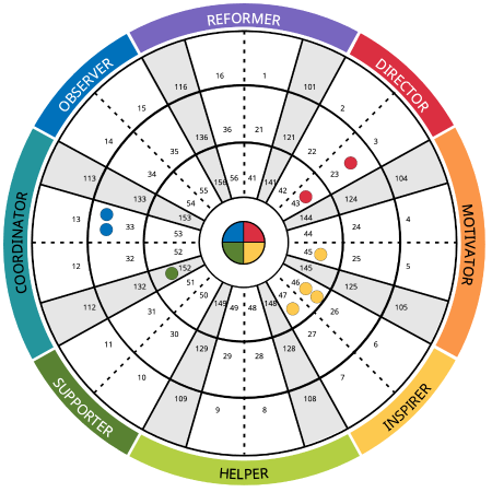 Picture of Insights Discovery profile (foundation and management chapters)
